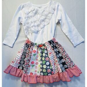 Handmade Holiday Skirt With Kids Shirt, With A Ruffle Top By Garanimals 1 Year ￼